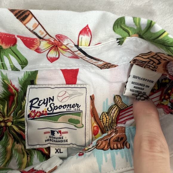 Reyn Spooner St Louis Cardinals Shirt Mens XL Hawaiian AOP Cotton Button Up MLB - Picture 6 of 12